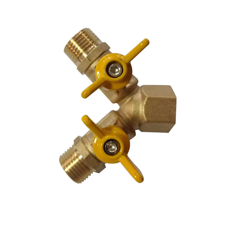 Gas Pipe Tee Switch Connector Pagoda Connector Natural Gas Pipe Brass Gas Valve