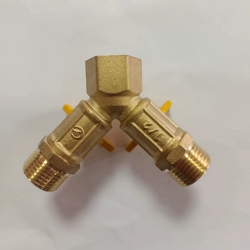 Gas Pipe Tee Connector Natural Gas Pipe Three Way Switch Double Fork Y Type Gas Valve