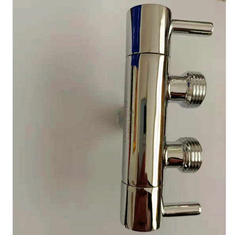 Double Handle Brass Bathroom Kitchen 3 Way Toilet Concealed Shower Angle Valve
