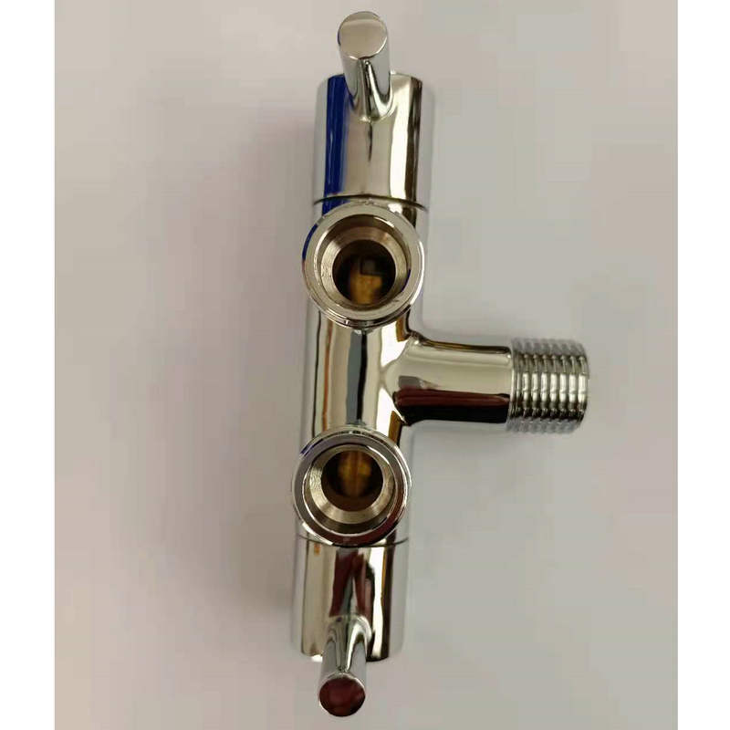 Hot Sale Brass Pressurized Toilet Partner Multifunctional Three Way Brass Faucet Angle Valve