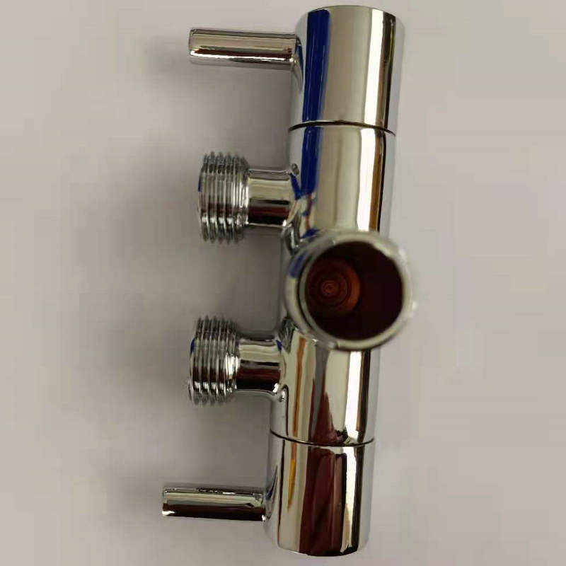 Hot Sale Brass Pressurized Toilet Partner Multifunctional Three Way Brass Faucet Angle Valve