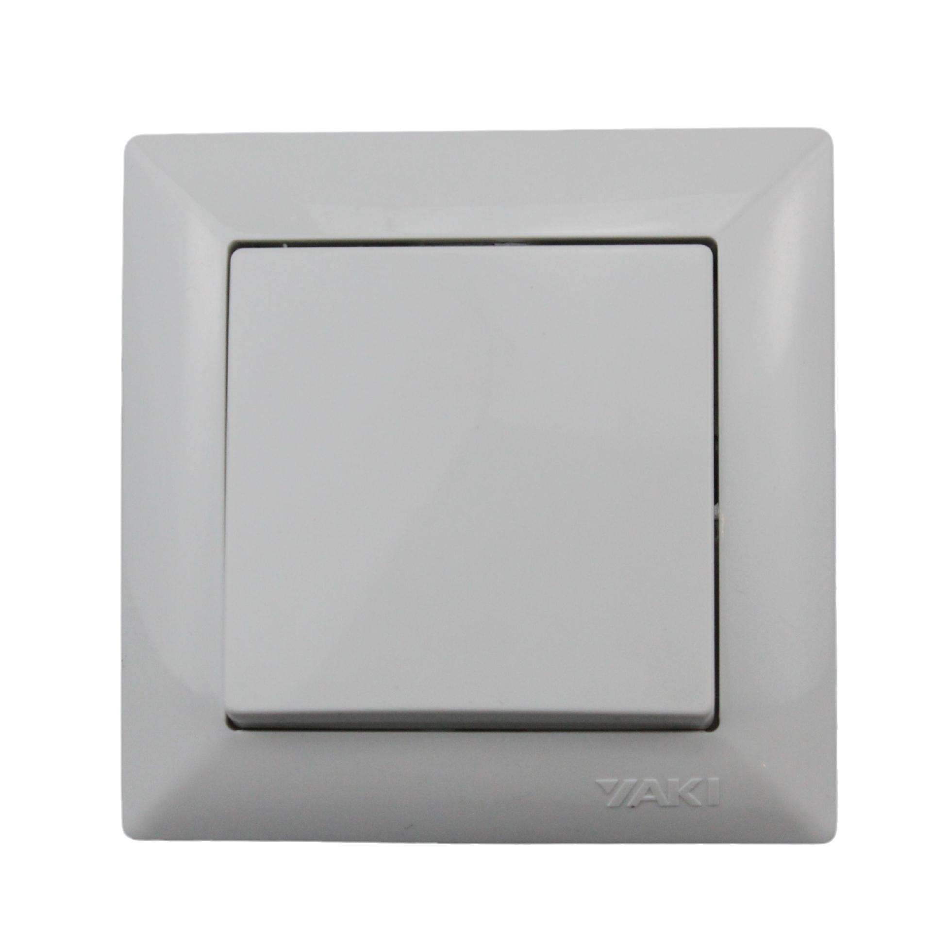 Eu Standard Grey Silver Flame Retardant Pc Panel Electronic On Off Switch Button