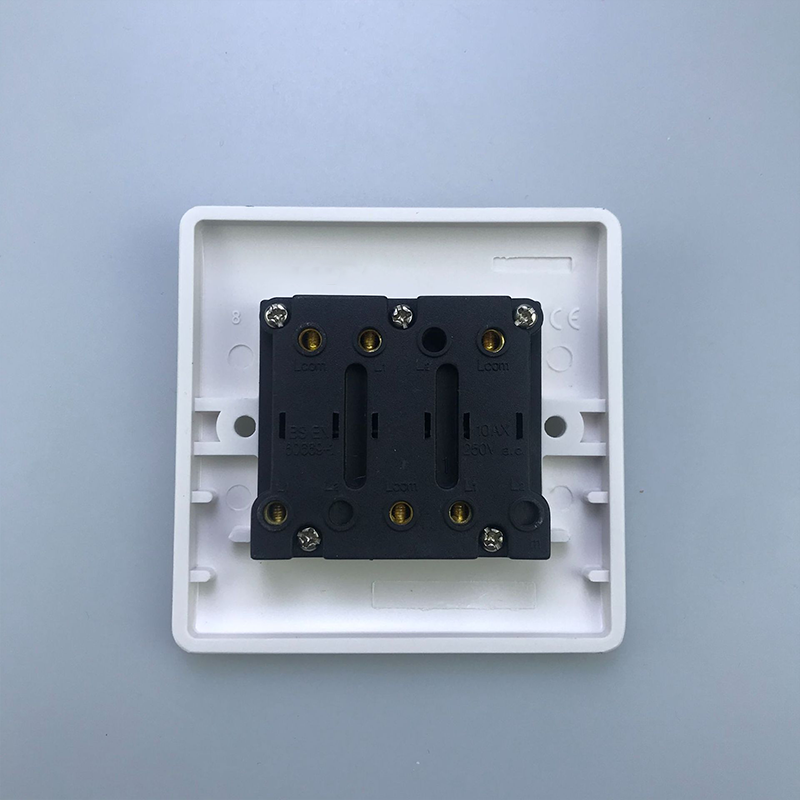 White Electrical Uk Standard Light Control On Off Push Button Wall Switch Panel