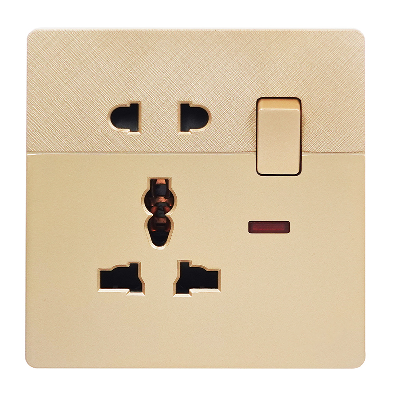 Uk Standard Household Luxury Pressure Wall Mounted Hotel Switch Panel For Indoor