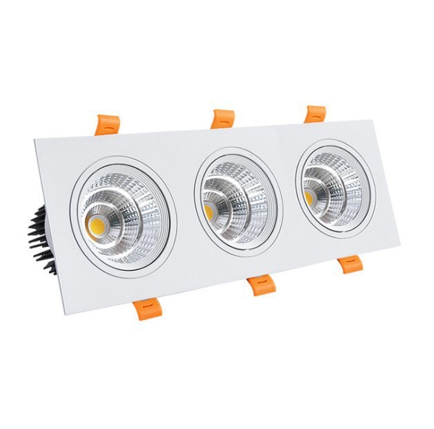 Recessed Lighting Retrofit Ceiling Led Dimmable 14w Warmwhite 3000k 4000k Grille Double Downlight