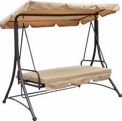 Outdoor Metal Leisure Products 3 Seater Patio Bed Function Garden Swings With Canopy