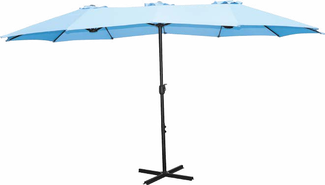 Outdoor Furniture Modern Blue Big Size Garden Parasol Double Sided Patio Umbrellas