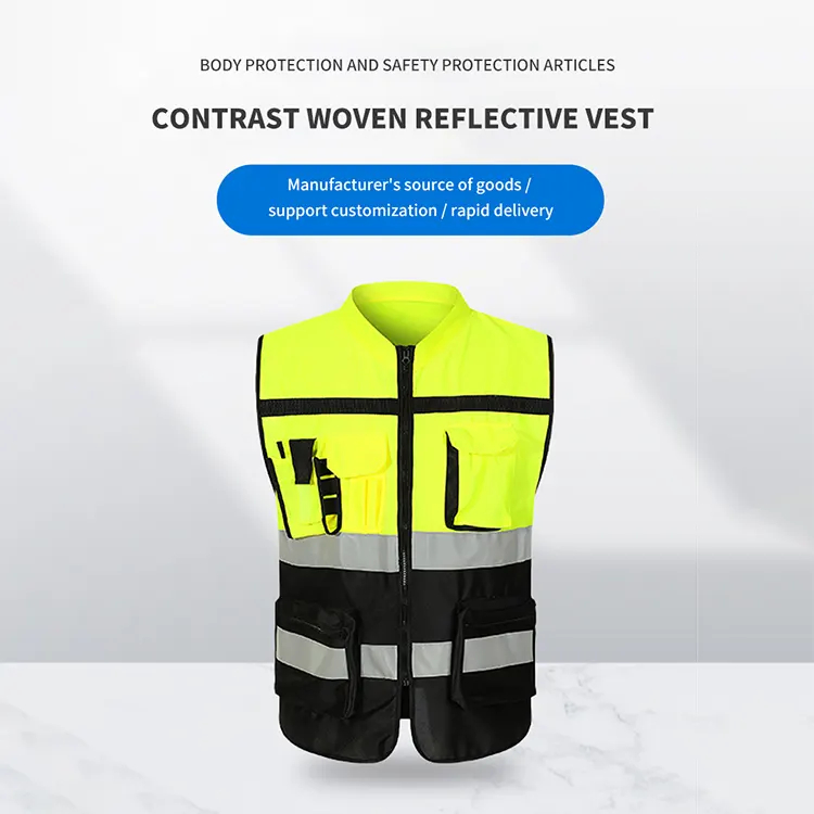 Custom Design Your Own Traffic Adult Construction Reflective Security Guard Safety Vest