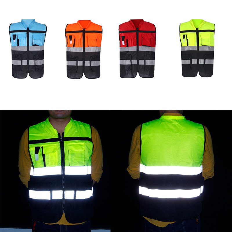 Custom Design Your Own Traffic Adult Construction Reflective Security Guard Safety Vest
