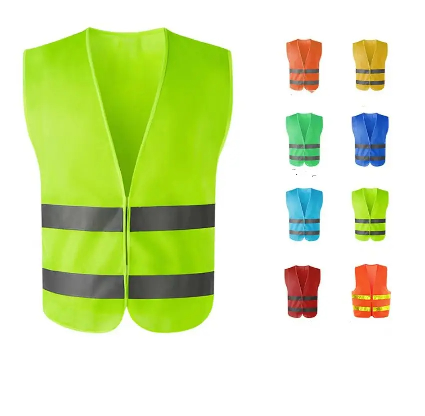 Custom Green Heavy Duty Construction Costume Hivisable Visability Security Safety Vest