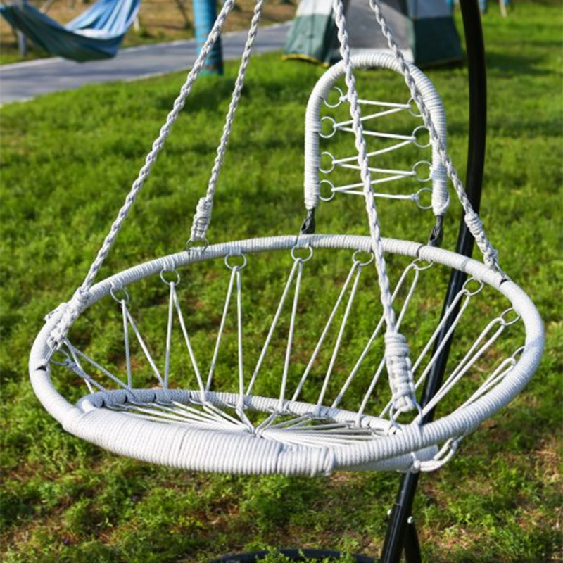 Balcony Hanging Circle Hammock Macrame Swing Luxury Round Swing Garden Chair