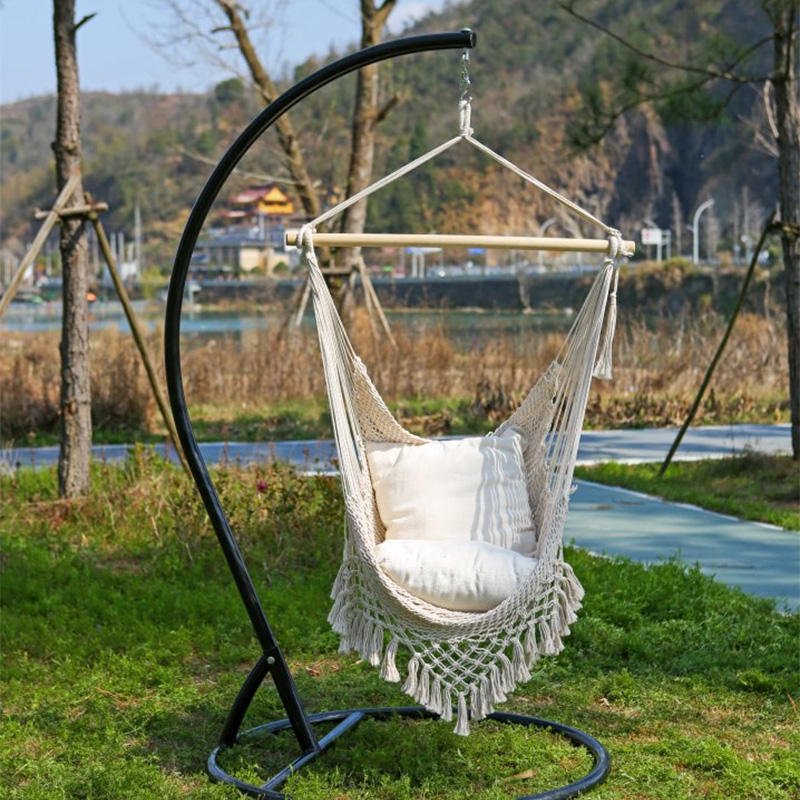 Sturdy And Durable Mesh Hanging Heavy Duty Outdoor Patio Swing Hammock With Stand