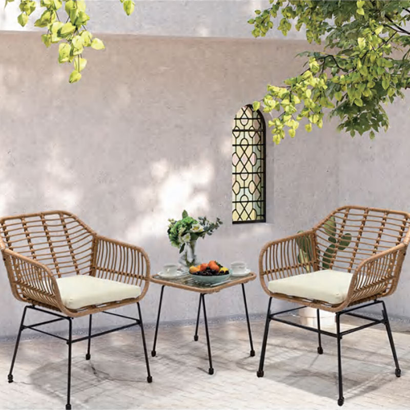 Wholesale Garden Furniture Modern Metal Rattan Outdoor Pool Patio Chair Set