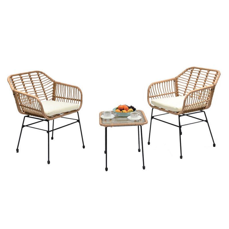 Wholesale Garden Furniture Modern Metal Rattan Outdoor Pool Patio Chair Set