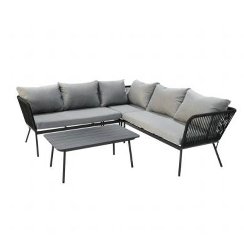 Luxury Patio Hotel Project Steel Aluminum Garden Outdoor Couch Furniture Sectional Sofa Set