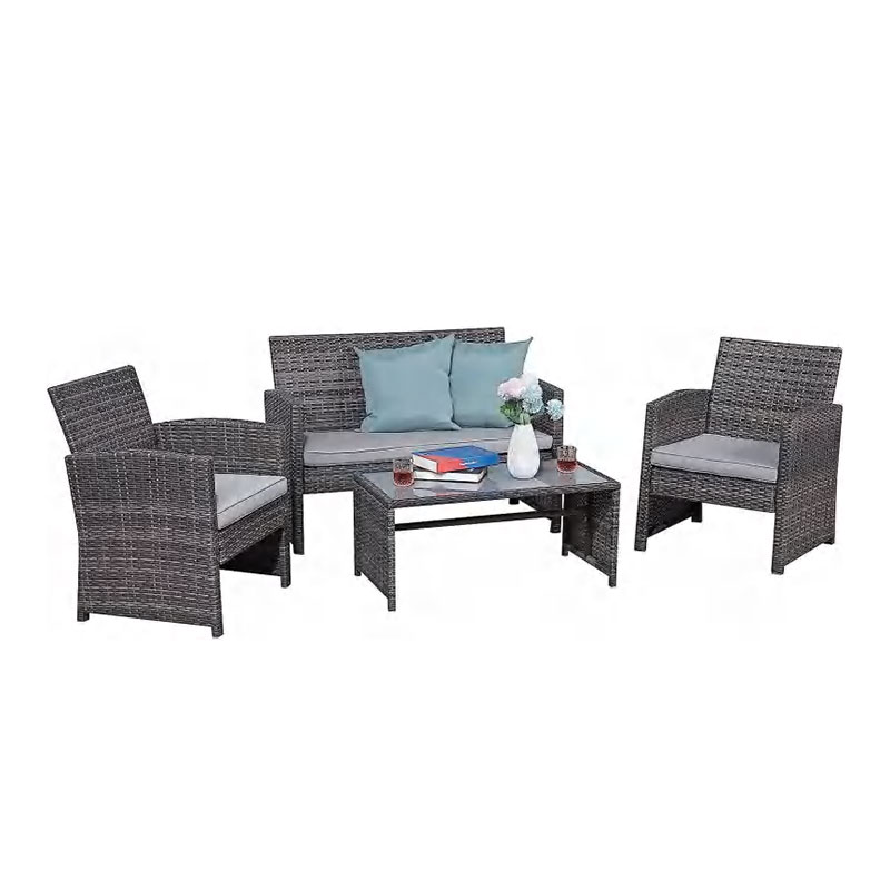 Outside Outdoor Sectional Wicker Rattan Furniture Patio Conversation Sets