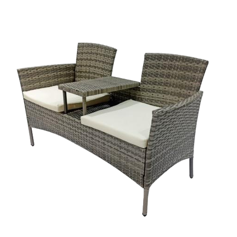 3 Pieces 2 Chairs And 1 Table Outdoor Bistro Set Garden Rattan Furniture