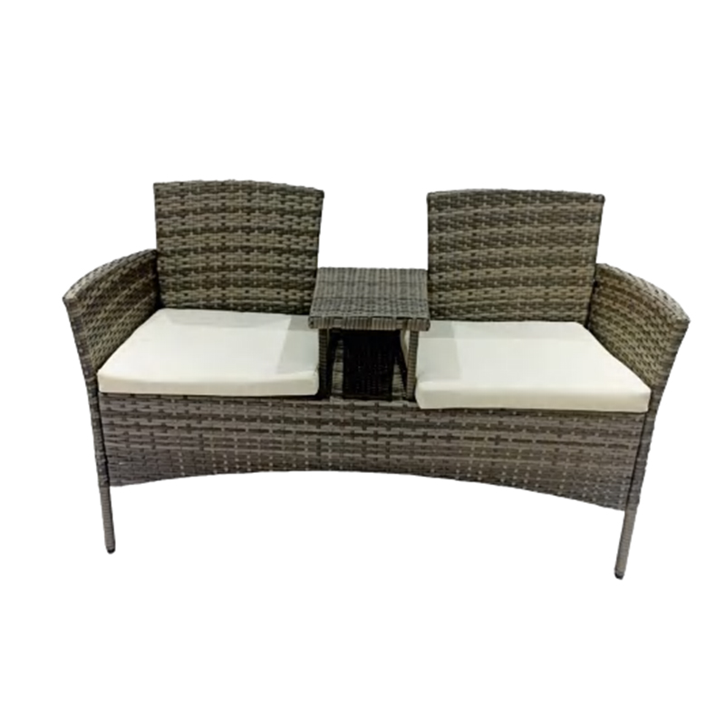 3 Pieces 2 Chairs And 1 Table Outdoor Bistro Set Garden Rattan Furniture