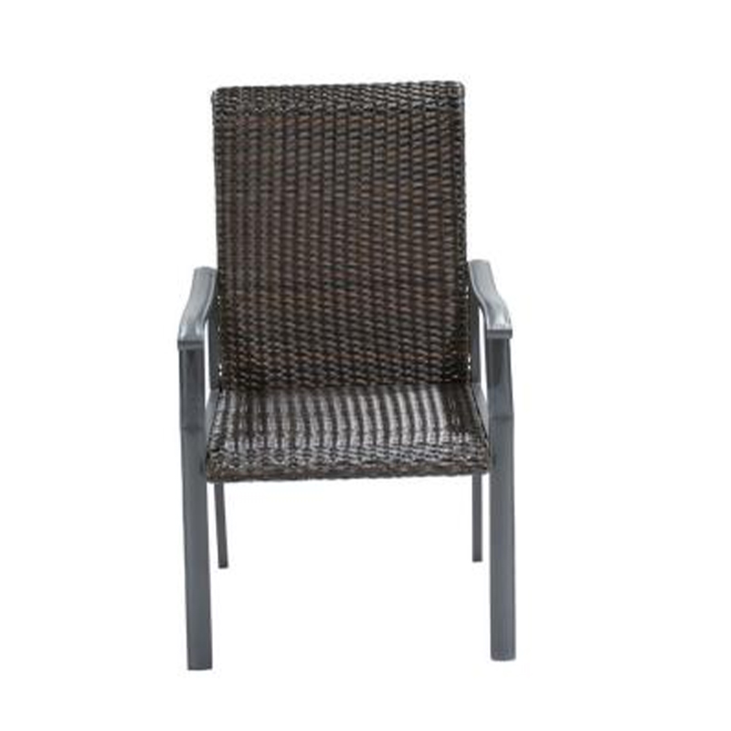 Modern Garden Aluminum Dining Cozy Outdoor Large Patio Rattan Chair With Plastic Wood Slats