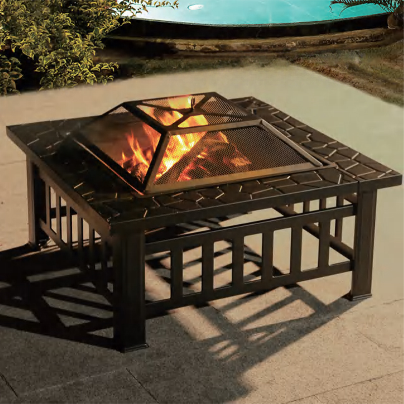 Outdoor Wood Burning Small Bonfire Fireplace Table With Fire Pit For Camping