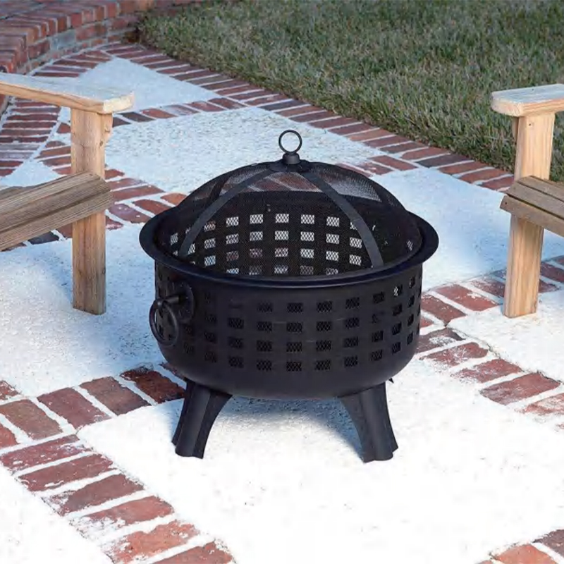 6 Inch Outdoor Wood Burning Brazier Large Steel Outdoor Firepit Table Top For Backyard Bonfire Patio