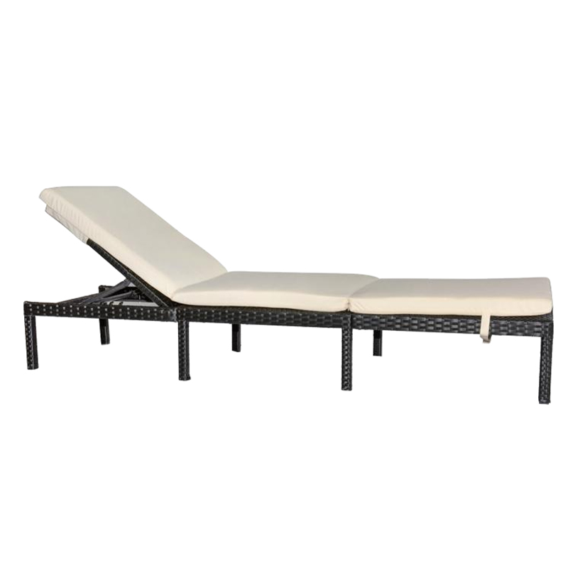 Garden Furniture Poolside Outdoor 3 Adjustable Sun Lounger Sunbathing Tanning Chair For Outside