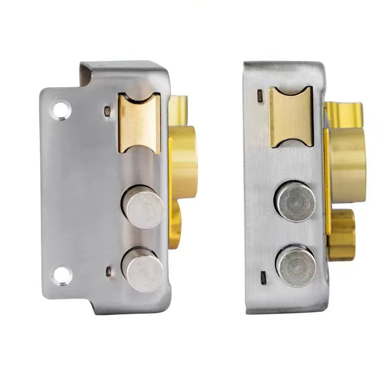 Stainless Steel Covered Cylinder Exterior Deadbolt Anti Theft Brass Rim Lock With Handles