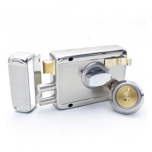 Popular Brushed Stainless Steel 201 Candado Covered Brass Cylinder Exterior Deadbolt Door Cadeado Lock Rim Padlock