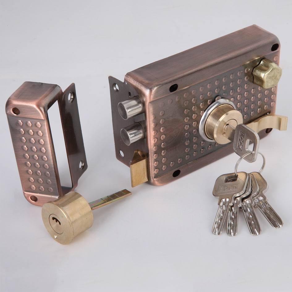 Custom Hot Sale Furniture Hardware Outdoor Anti Theft Key Rim Door Lock