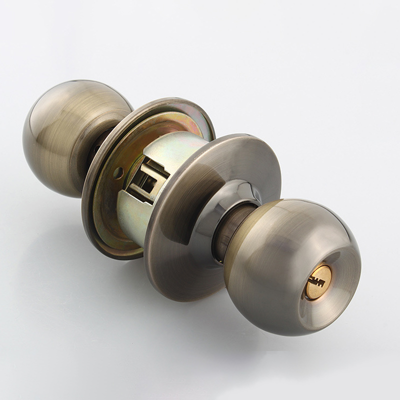 Modern Design Stainless Steel Cylindrical Knob Entrance Luxury Door Lock Set With Handle