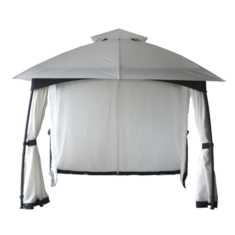 Outdoor Garden Construction Arched Legs Polyester Dome Top Design Camping Gazebo With Netting