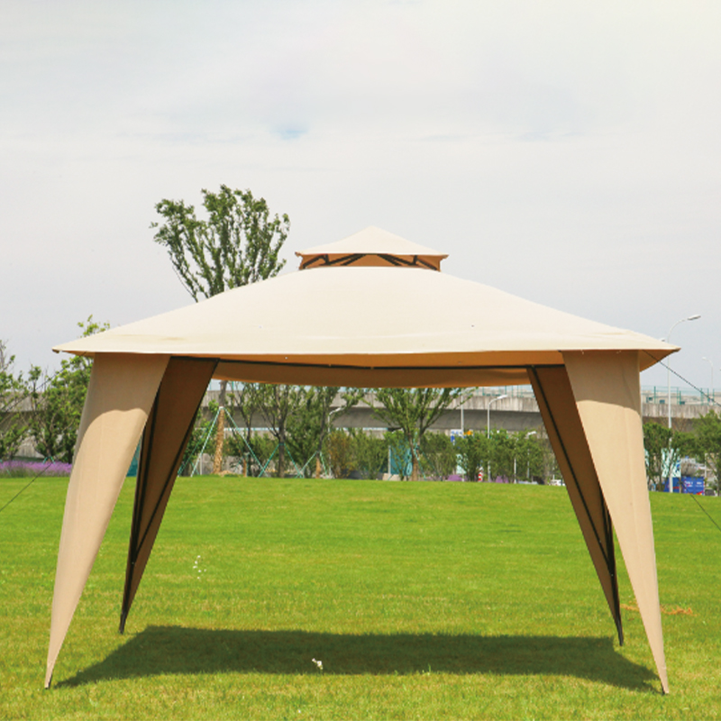 12' X 12' Garden Double-Tier Roof Outdoor Party Canopy Tent Gazebo With Double-Tier Roof Steel Frame