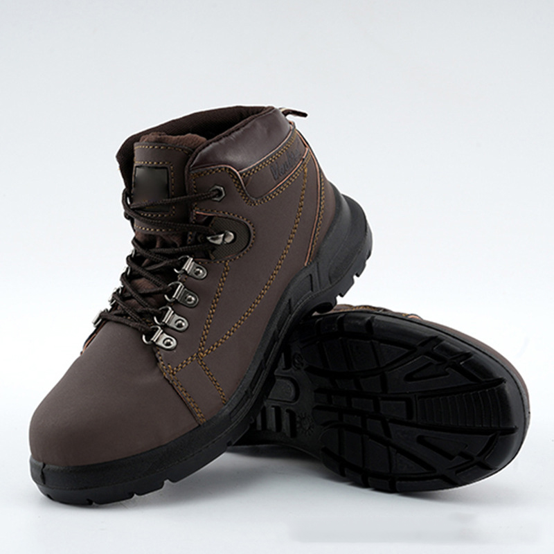 Waterproof Composite Toe Insulated Lightweight Leather Workmans Shoes Slip Resistant Work Boots