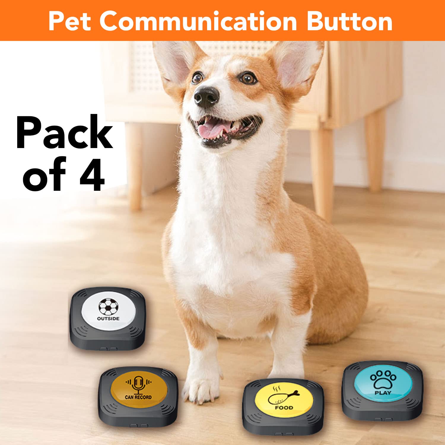 Recordable Voice Commands Talking Pet Button Set Cat Communication Buttons Dog Talking Button Set
