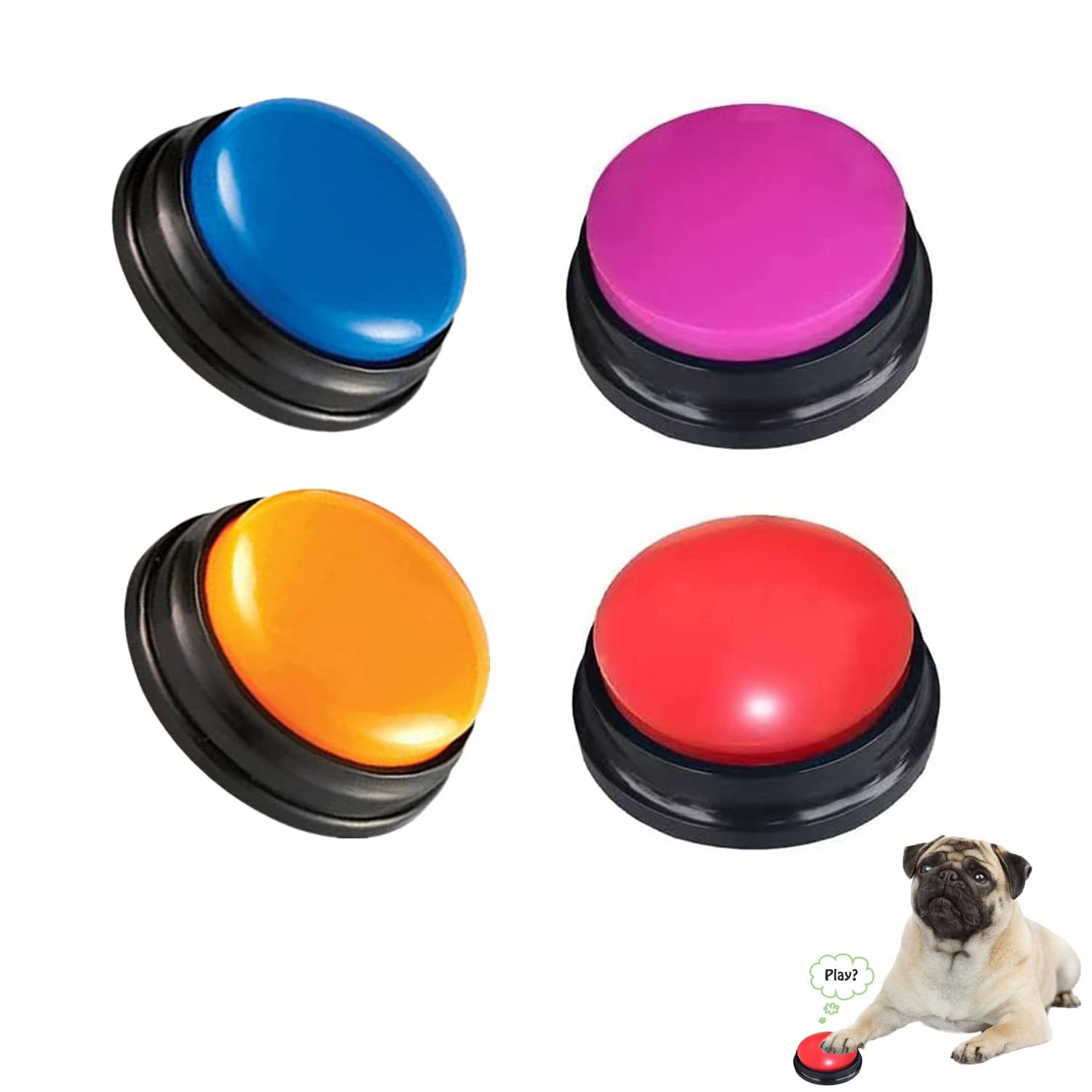 Funny Play Toy Interactive Mini Voice 30 Second Recordeable Button For Pet Training