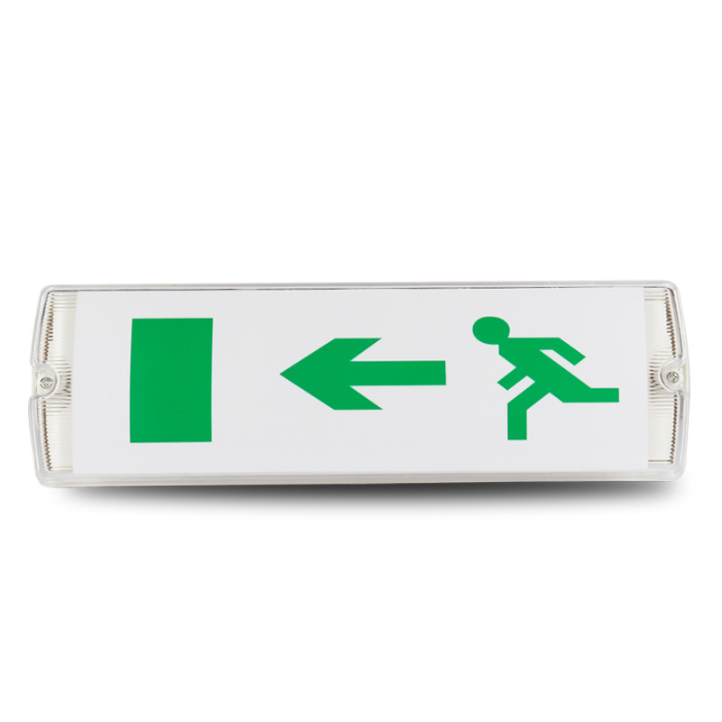 Wall Surface Mounted Indoor Hotel Emergency Exit Rechargeable Led Exit Sign Light