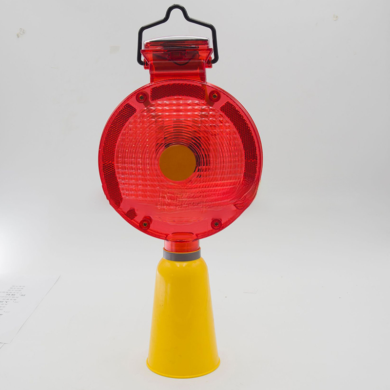 Automatic Led Flashing Warning Garage Temporary Blinker Solar Traffic Warning Light Lamp