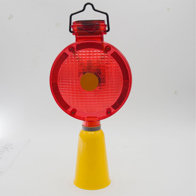 Automatic Led Flashing Warning Garage Temporary Blinker Solar Traffic Warning Light Lamp