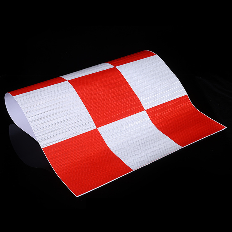 Red White Reflective Pvc Fence Barrier Tape Warning Sticker Set For Vehicles