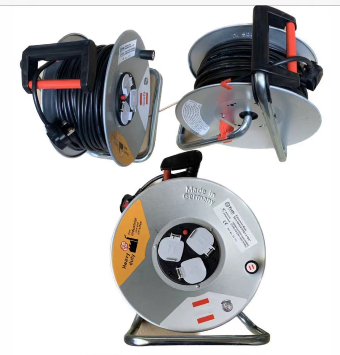 Portable German Style Portable Industrial Socket Extension Cable Reel