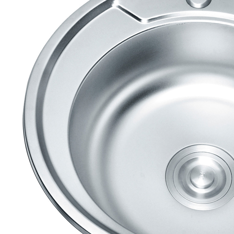 Above Counter Mount Stainless Steel Single Bowl Round Kitchen Sink ...
