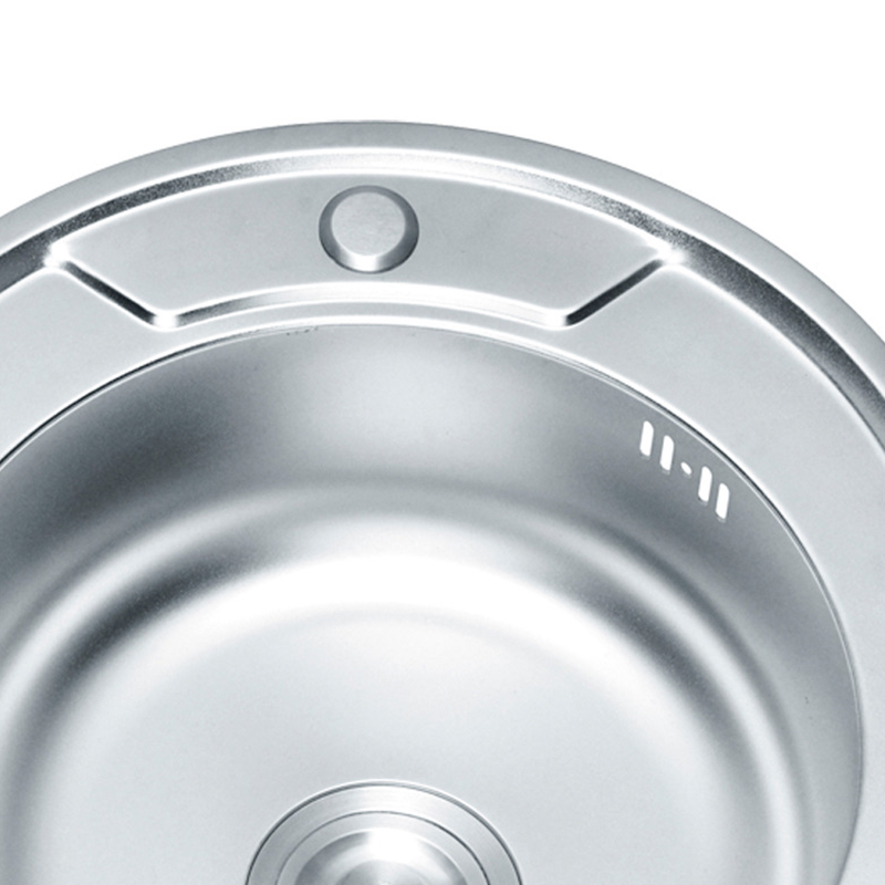 Above Counter Mount Stainless Steel Single Bowl Round Kitchen Sink