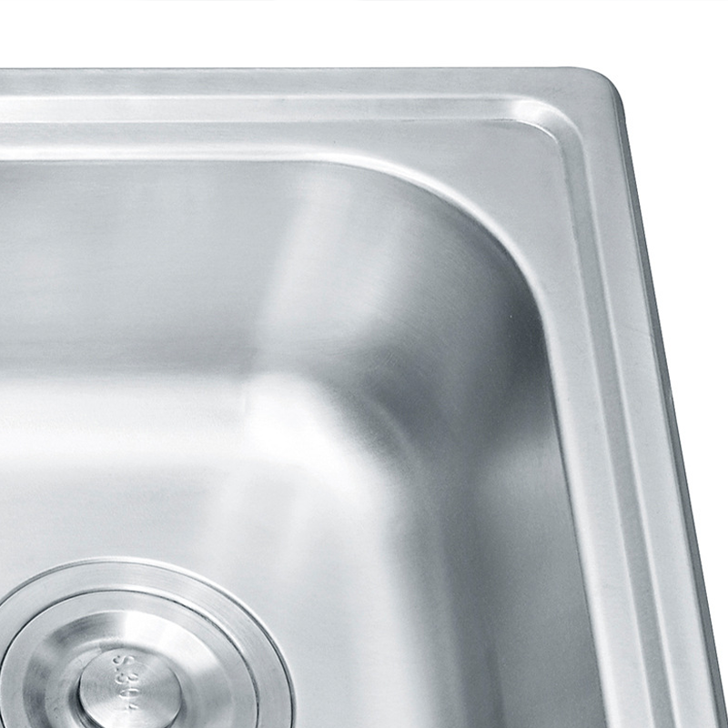 Rectangular Modern Graphic Design Undermount Stainless Steel Double Bowl Kitchen Sink