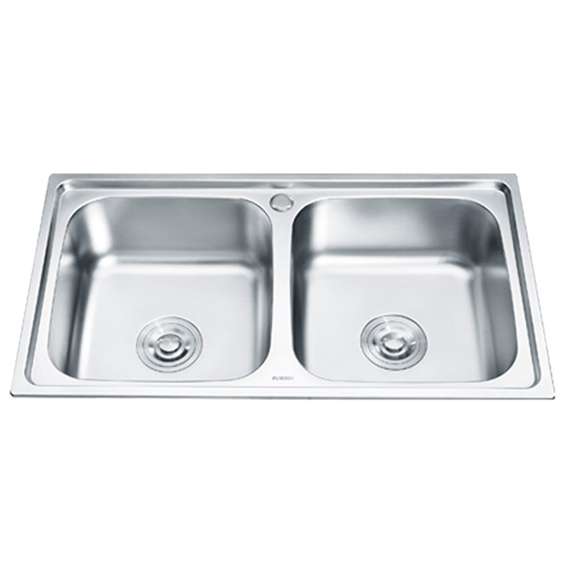 Custom Durable Household Rectangular Undermount Deep Double Bowl Stainless Steel Kitchen Sink