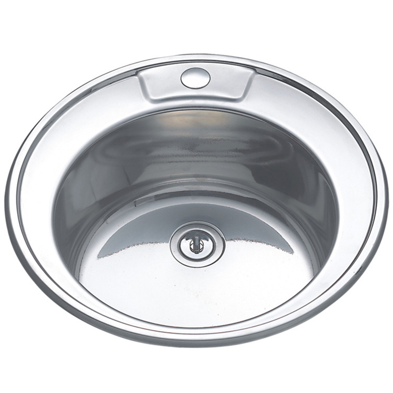 Round Stainless Steel Undermount Single Bowl Kitchen Sink