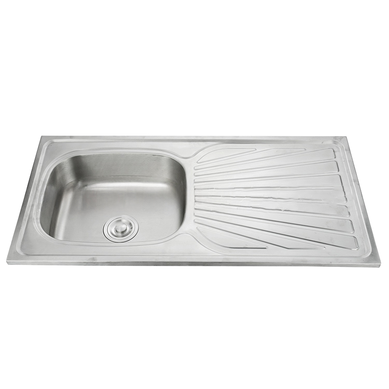 Wholesale Above Mounted Drainboard Stainless Steel High Quality Single Bowl Kitchen Sink With Working Table