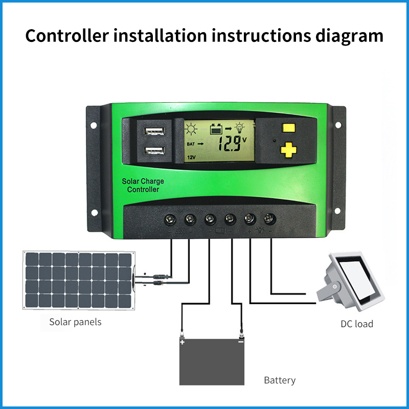 Lcd Display Pwm Photovoltaic Charger Street Lamp Solar Charge Controller 12v 24v With Best Price