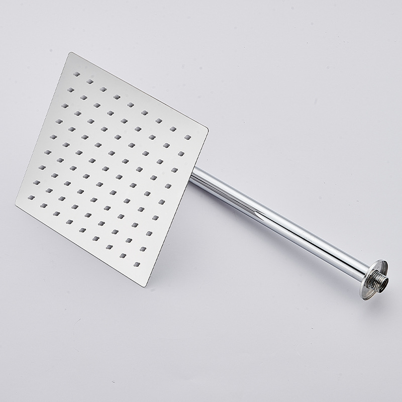 Silver Color bathroom System Chrome Plated Brass Rainfall Shower Head Without Diverter