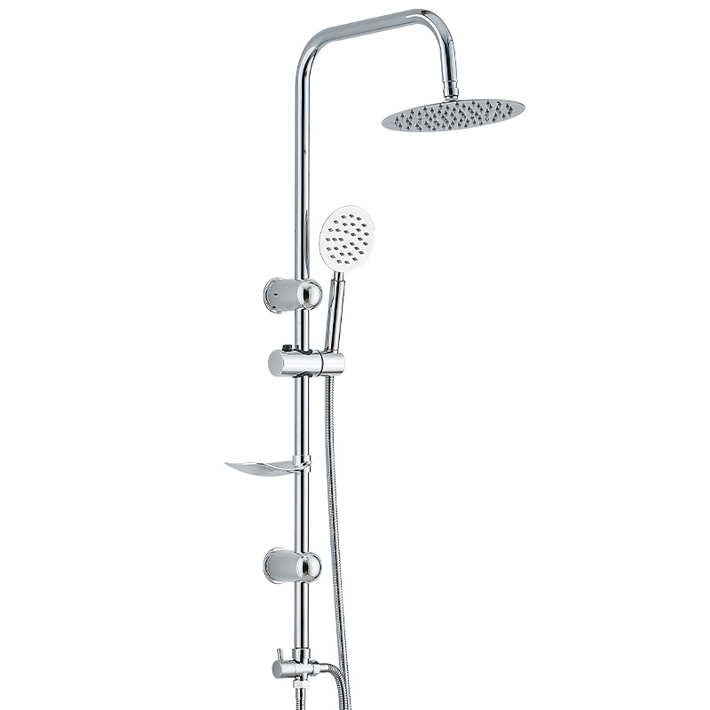 Chrome Plated Stainless Steel Mixer Set Black Wall Mount Waterfall Shower Set
