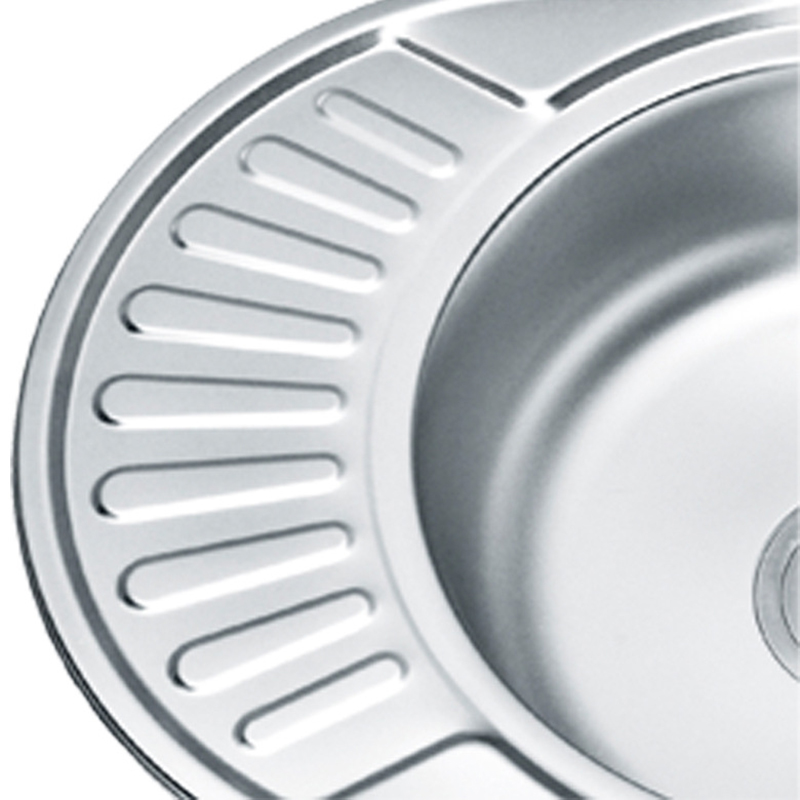 Professional Round Single Bowl Modern Undermount Stainless Steel Kitchen Sink With Drainboard For Washing